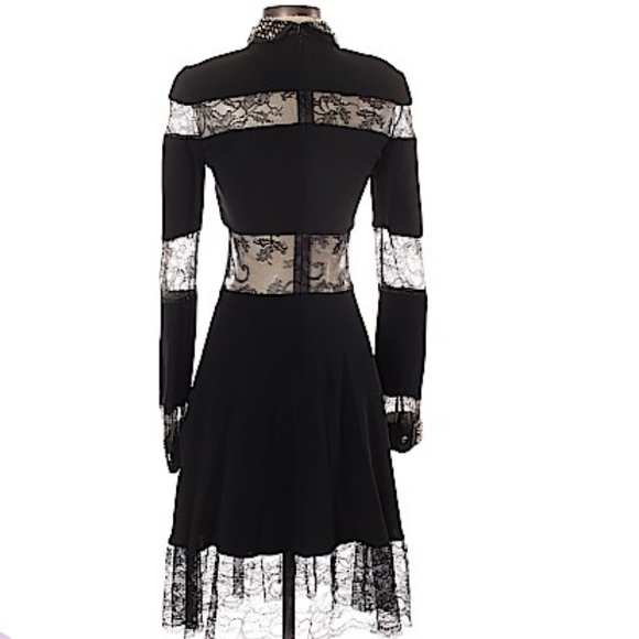 NEW Philipp Plein cocktail Dress Size S Collar with grommets. Lace detail. - Picture 2 of 3